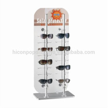 Estante de exhibición comercial de las gafas de sol del protector solar de 16 pares de metal de la encimera de los muebles de la tienda